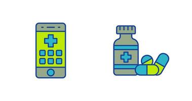 Emergency Call and Medicine Icon vector