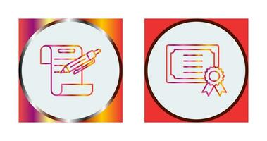 Contract and Certificate Icon vector