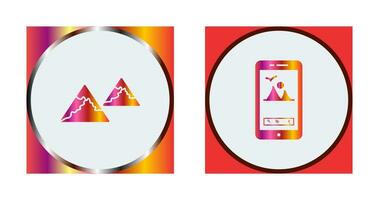 mountain and edit pictures Icon vector