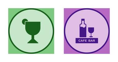 drinks cafe and sherry Icon vector