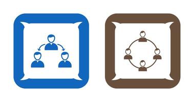 connected user and network group  Icon vector