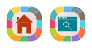 homepage and browser  Icon vector