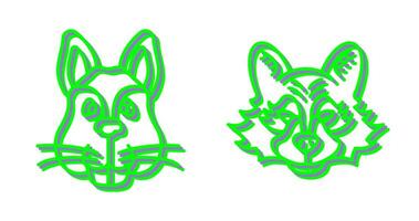 Squirrel and Raccoon Icon vector