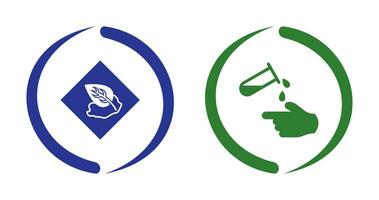 Environment hazard and Corrosive hazard  Icon vector