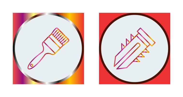 Paint Brush and Dyupel Icon