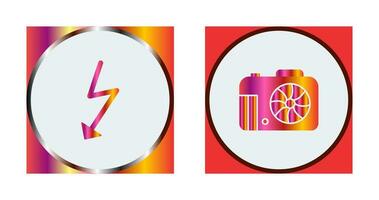 flash and camera Icon vector