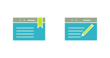 bookmarking services and blogging service Icon vector