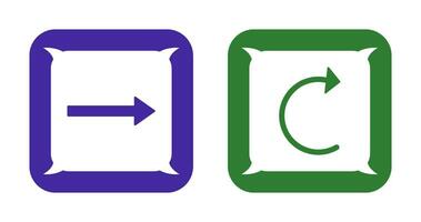 Derecha flecha y recargar icono vector