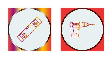 Level and Drill Icon vector