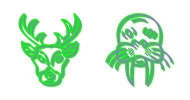 Deer and animal Icon vector