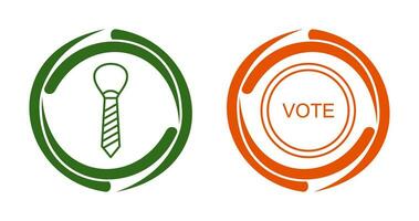 Tie and Vote Link Icon vector