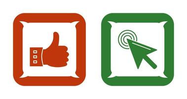 like and click Icon vector