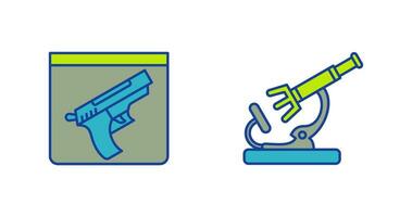 Evidence and Microscope Icon vector