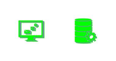 digital marketing and database management Icon vector