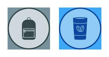Backpack and Coffee Icon vector