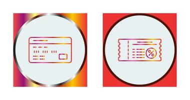 Debit Card and Voucher Icon vector