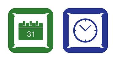 calendar and clock Icon vector