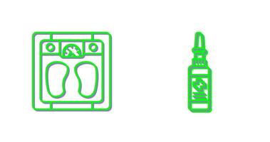 Weighing Scale and Nasal Icon vector