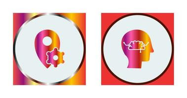 thinking and knowledge  Icon vector