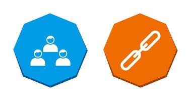 link building and team members  Icon vector