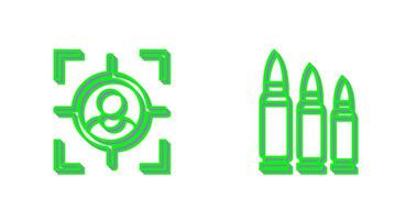 Target and Bullets Icon vector