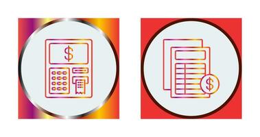 Atm and Invoice Icon vector