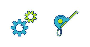 Gears and Roulette Icon vector