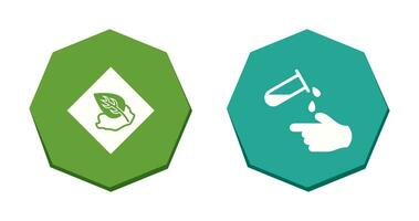 Environment hazard and Corrosive hazard  Icon vector