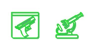 Evidence and Microscope Icon vector