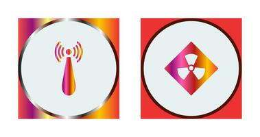 non ionizing radiation and radiation Icon vector