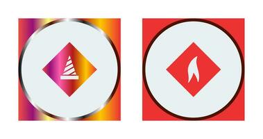 under construction and flammable material  Icon vector