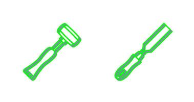 Sledgehmmer and Chisel Icon vector