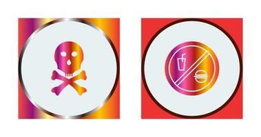 death sign and no foods or drink  Icon vector