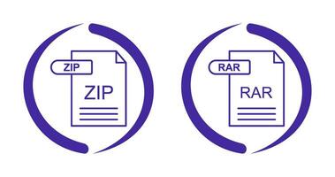 ZIP and RAR Icon vector