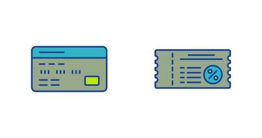 Debit Card and Voucher Icon vector