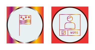 Flags and Candidate Banner Icon vector