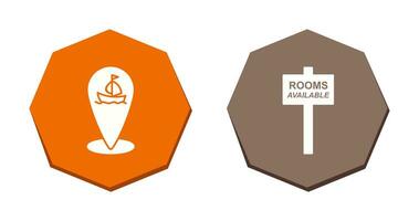 shipping location and room Icon vector