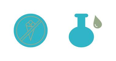 acidic liquid and no icecream Icon vector