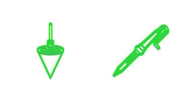 Plumb Bob and Soldering Icon vector