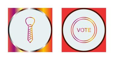 Tie and Vote Link Icon vector