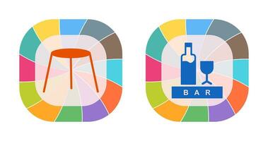 stool and bar sign Icon vector