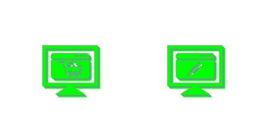 e commerce setting and edit webpage Icon vector