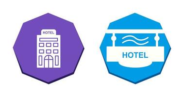 hotel y hotel firmar icono vector