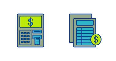 Atm and Invoice Icon vector