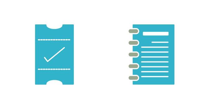 passes and notepad  Icon vector