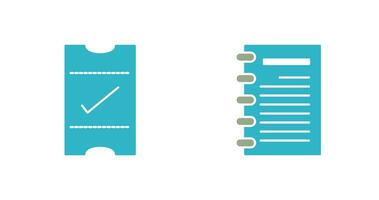 passes and notepad  Icon vector