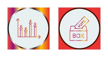 Giing Vote and Candidate and Graph Icon vector