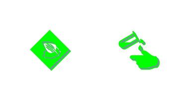 Environment hazard and Corrosive hazard  Icon vector