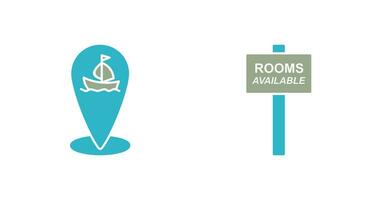 shipping location and room Icon vector