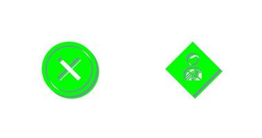 Do Not Cross And Health hazard  Icon vector